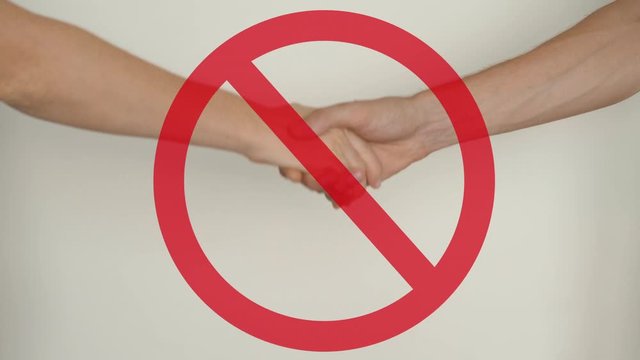 No hand shake, to avoid coronavirus infection