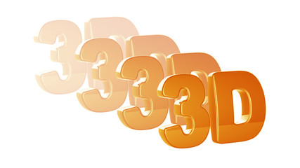 3D in white background. 3D Illustration.