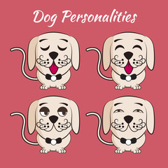 Stickers dog personalities
