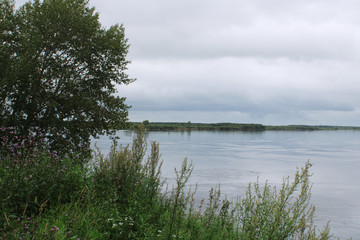 the big river flows in summer