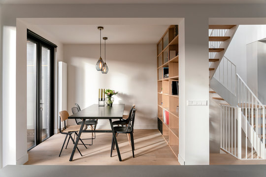 Interior of a modern design apartment in Amsterdam, The Netherlands.