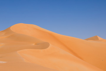 Fototapeta na wymiar Sand dune at Rub' al Khali desert with curvy edge