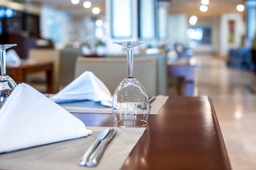 Cozy restaurant table setting