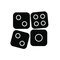 Dice icon best logo illustration vector , business classic modern casino symbol template vegas , game random abstract graphic sign , outline solid background white
