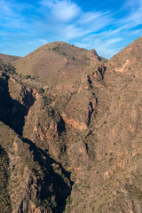 Steep mountains in the Cejor near the Beninar reservoir