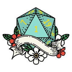natural one d20 dice roll illustration