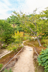 Fototapeta na wymiar Path at Isuien Garden in Nara, Japan