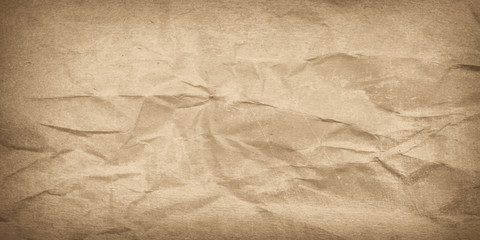 Brown crumpled paper for background image