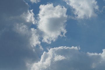 Cloudy sky without contrails