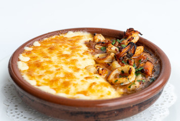 Seafood gratin - Gratinado de mariscos