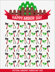 Vector. Arborist Arbor day #28