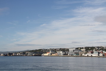 bird birds cormorants tromso troms&oslash;  water travel tourism sea coast nature port blue landscape sky harbor architecture europe boatship mountain summer bay view city beautifull and mark mediterranean 
