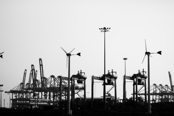 Chon buri, Thailand - 31 March 2020. Wind turbines provide electric power. In the electricity...