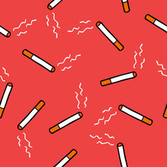 cigarette seamless doodle pattern