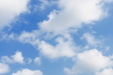 blue sky background. Natural white clouds background. 