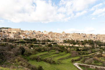 Fototapeta na wymiar Panoramic Sights of Buscemi, Province of Syracuse, Sicily, Italy.