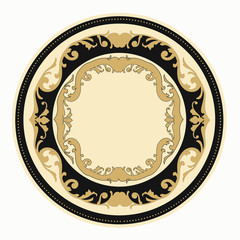 ANCIENT ROUND BAROQUE AND ARAB STYLE SYMBOL