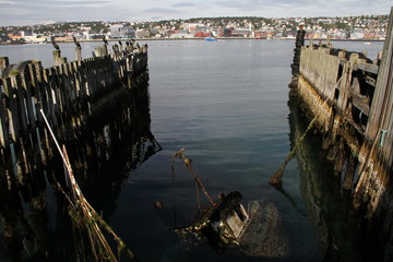 Fototapeta premium tromso tromsø water travel tourism sea coast nature port blue landscape sky harbor architecture europe boatship mountain summer bay view city beautifull and mark mediterranean vacation town