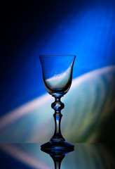 
Glass in blue gradient background