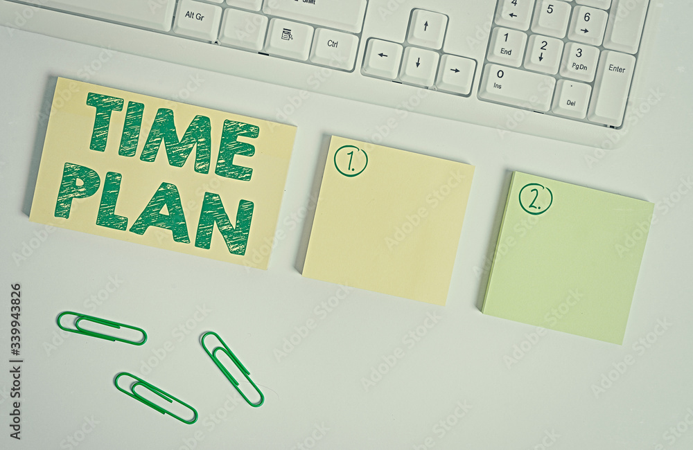 Poster handwriting text writing time plan. conceptual photo a system for paying for goods by installments o