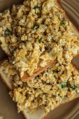 Spicey Scambled Egg on Toast