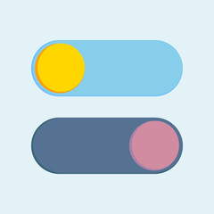 day and night. Day night concept, sun and moon, day night icon. User Interface element - On Off switcher