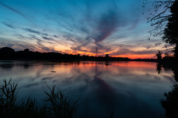 Fototapeta premium Sunset by a river