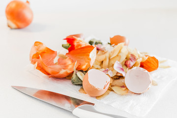 Organic cooking food waste ready to composting