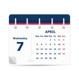 April 7 - Calendar Icon - 2021