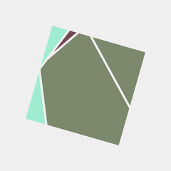 Mondrian style art colorful logo design illustration