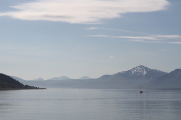 lake and mountains