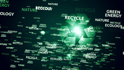 Ecology green energy concept illustration