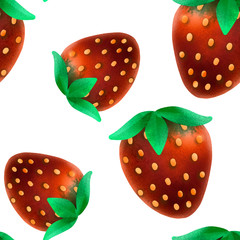 Beautiful and meaningful seamless pattern strawberry fruit good for use as background or isolated graphic design element and also use in card design too, illustration design element