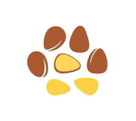 Pine nut logo. Isolated pine nut on white background. Cedar