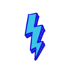 lightning doodle icon