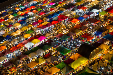 Night market color lights