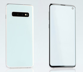 Prism white modern smartphone