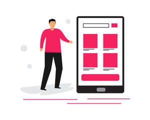 Vector design concept of startup concept