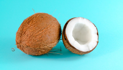 .coconuts on a blue background