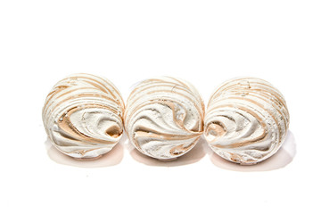 Marshmallows on a white background