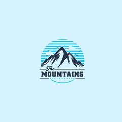 Mountain Vintage Logo Template Vector