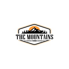 Mountain Vintage Logo Template Vector