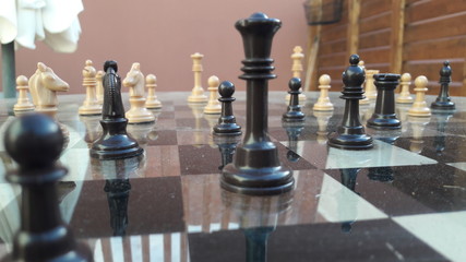 chess pieces on a chessboard