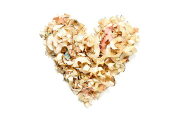 Heart Shape Made from Shavings
