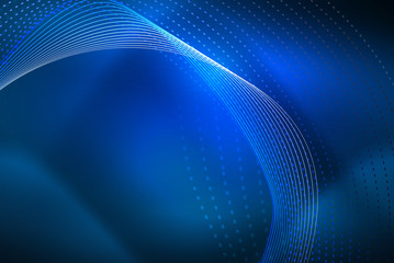 Abstract particles, wave background, neon motion techno design