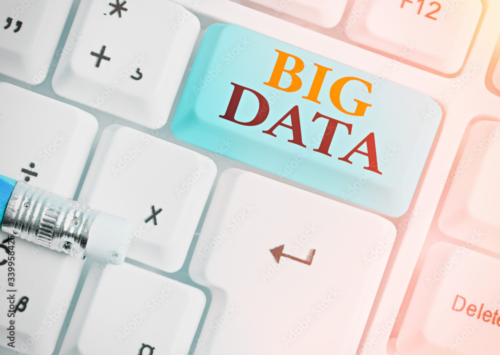 Poster conceptual hand writing showing big data. concept meaning sets that so complex that traditional soft