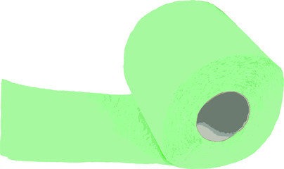 roll of green toilet paper 