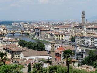 Fototapeta na wymiar Florence, Italy, Cityscape with Arno River