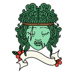 orc barbarian character face illustration