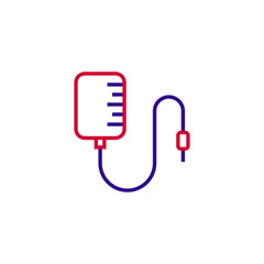 transfusion icon vector with two color line style
